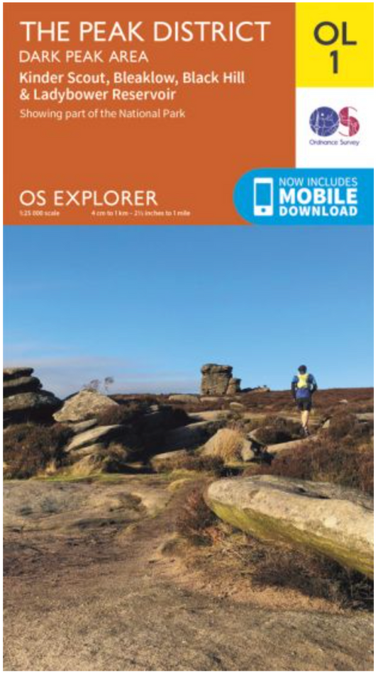 OS Explorer Map - OL1 - The Peak District, Dark Peak Area